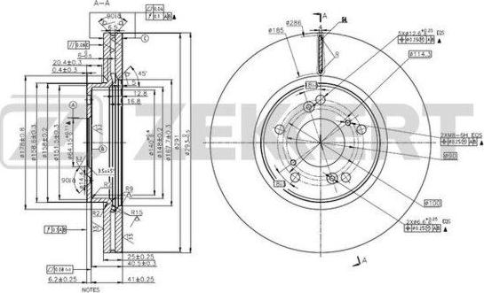 Zekkert BS-6069 - Kočioni disk www.molydon.hr