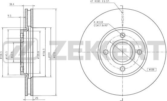 Zekkert BS-6000 - Kočioni disk www.molydon.hr