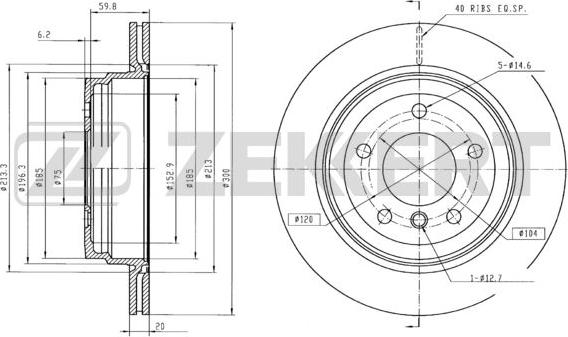 Zekkert BS-6007B - Kočioni disk www.molydon.hr