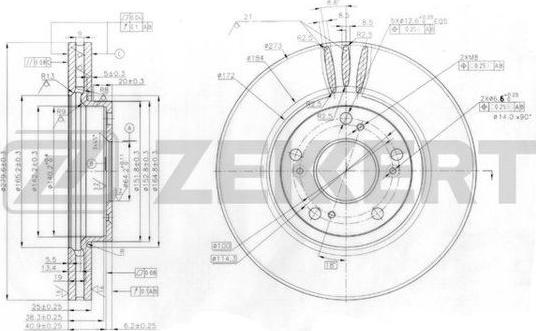 Zekkert BS-6019 - Kočioni disk www.molydon.hr