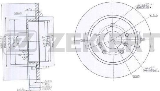 Zekkert BS-6015 - Kočioni disk www.molydon.hr