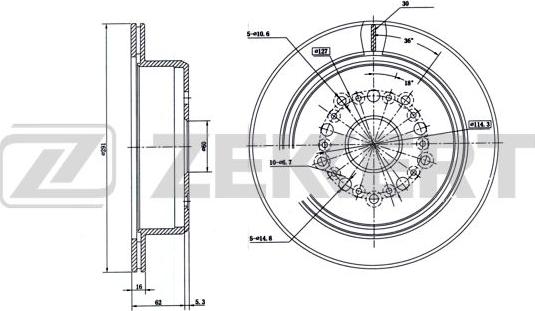 Zekkert BS-6017 - Kočioni disk www.molydon.hr