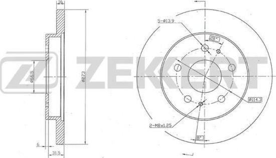 Zekkert BS-6039 - Kočioni disk www.molydon.hr