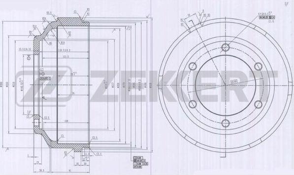 Zekkert BS-6038 - Bubanj kočnica www.molydon.hr