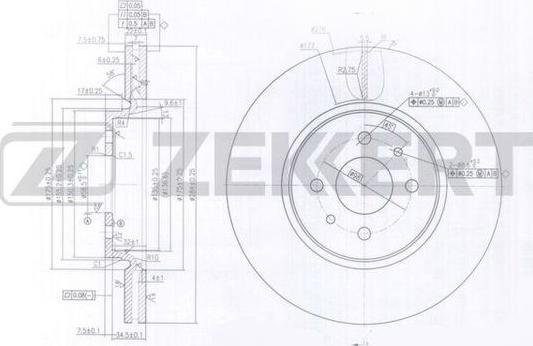 Zekkert BS-6029 - Kočioni disk www.molydon.hr