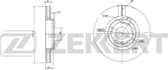 Zekkert BS-6024 - Kočioni disk www.molydon.hr