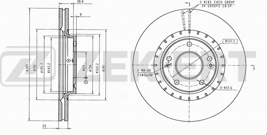 Zekkert BS-6021B - Kočioni disk www.molydon.hr