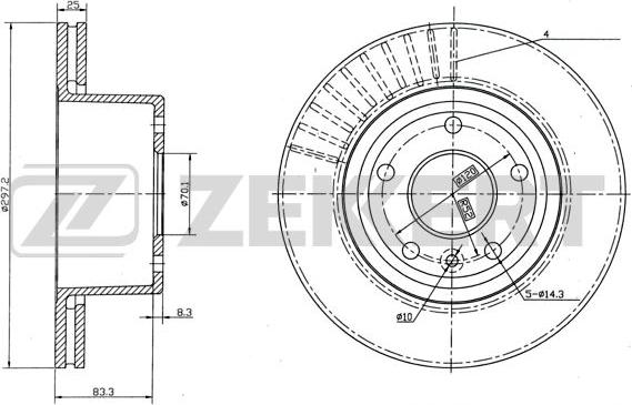 Zekkert BS-6022 - Kočioni disk www.molydon.hr