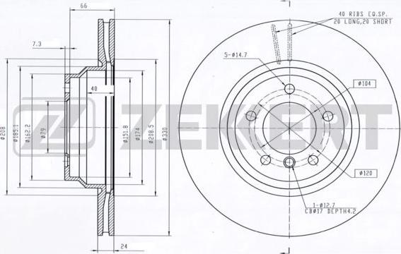 Zekkert BS-6027 - Kočioni disk www.molydon.hr