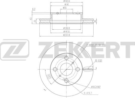 Zekkert BS-6071 - Kočioni disk www.molydon.hr