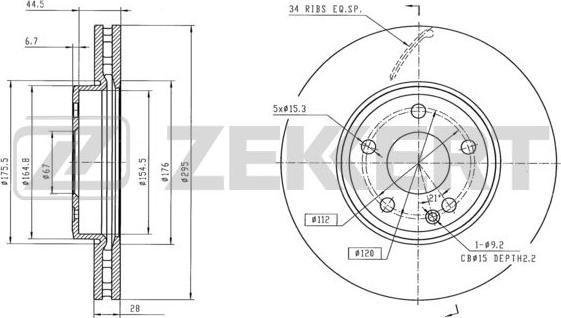 Zekkert BS-6159 - Kočioni disk www.molydon.hr