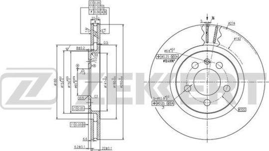 Zekkert BS-6150 - Kočioni disk www.molydon.hr