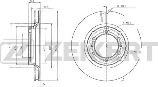 Zekkert BS-6157 - Kočioni disk www.molydon.hr