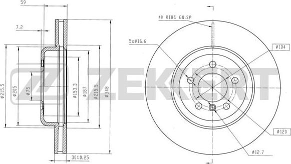 Zekkert BS-6160B - Kočioni disk www.molydon.hr