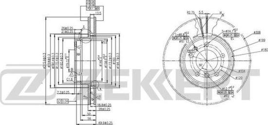 Zekkert BS-6162 - Kočioni disk www.molydon.hr