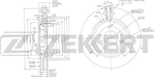 Zekkert BS-6103 - Kočioni disk www.molydon.hr