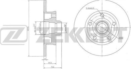 Zekkert BS-6116 - Kočioni disk www.molydon.hr