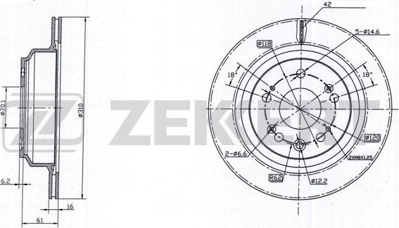 Zekkert BS-6186 - Kočioni disk www.molydon.hr