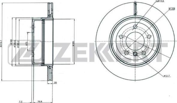 Zekkert BS-6188 - Kočioni disk www.molydon.hr