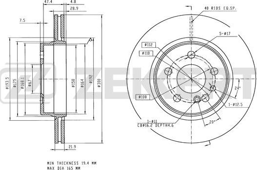 Zekkert BS-6138 - Kočioni disk www.molydon.hr