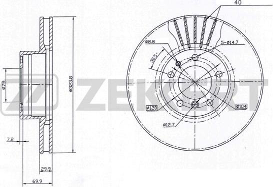 Zekkert BS-6129 - Kočioni disk www.molydon.hr