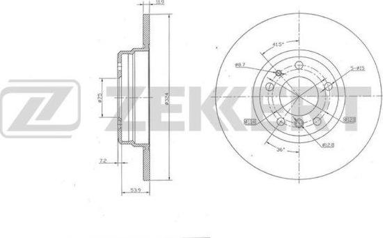 Zekkert BS-6124 - Kočioni disk www.molydon.hr