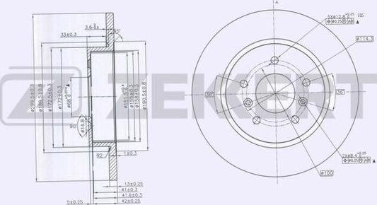 Zekkert BS-6174 - Kočioni disk www.molydon.hr