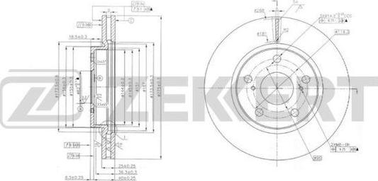 Zekkert BS-6173 - Kočioni disk www.molydon.hr