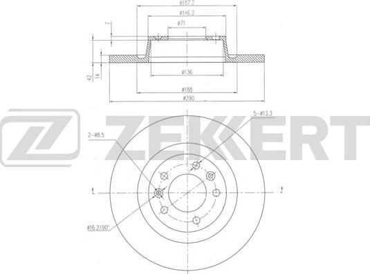 Zekkert BS-6346 - Kočioni disk www.molydon.hr