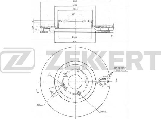 Zekkert BS-6348 - Kočioni disk www.molydon.hr