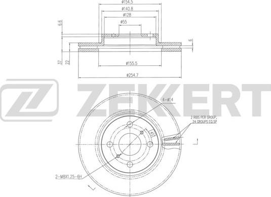 Zekkert BS-6342 - Kočioni disk www.molydon.hr