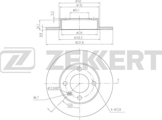 Zekkert BS-6355 - Kočioni disk www.molydon.hr