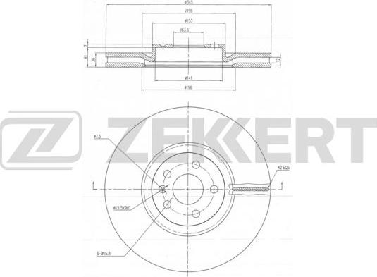 Zekkert BS-6358 - Kočioni disk www.molydon.hr