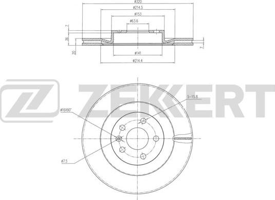 Zekkert BS-6360 - Kočioni disk www.molydon.hr