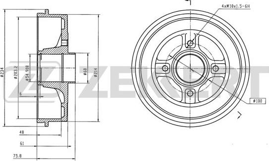 Zekkert BS-6305 - Bubanj kočnica www.molydon.hr