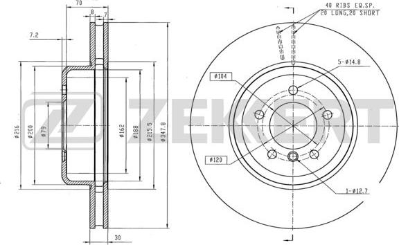 Zekkert BS-6303 - Kočioni disk www.molydon.hr