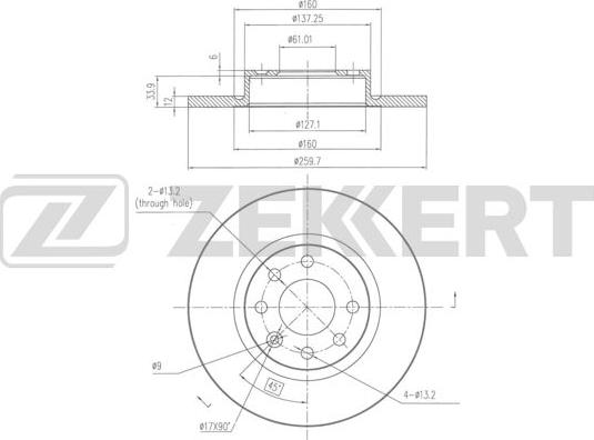 Zekkert BS-6302 - Kočioni disk www.molydon.hr