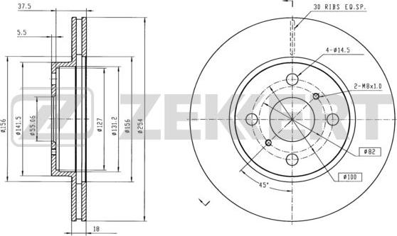 Zekkert BS-6319 - Kočioni disk www.molydon.hr