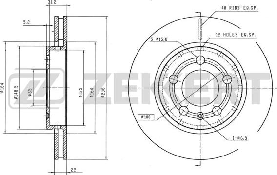 Zekkert BS-6314 - Kočioni disk www.molydon.hr