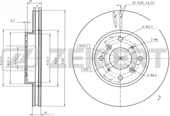 Zekkert BS-6317 - Kočioni disk www.molydon.hr