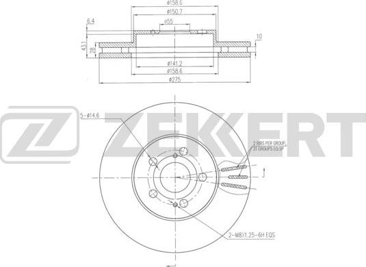 Zekkert BS-6334 - Kočioni disk www.molydon.hr