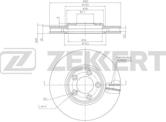 Zekkert BS-6335 - Kočioni disk www.molydon.hr