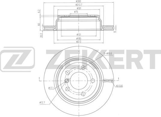 Zekkert BS-6338 - Kočioni disk www.molydon.hr