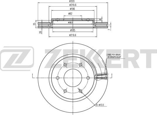 Zekkert BS-6332 - Kočioni disk www.molydon.hr