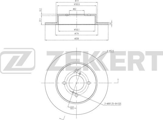 Zekkert BS-6327 - Kočioni disk www.molydon.hr