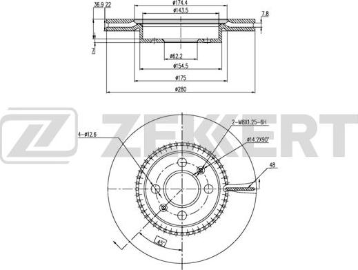 Zekkert BS-6294 - Kočioni disk www.molydon.hr