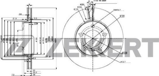 Zekkert BS-6242 - Kočioni disk www.molydon.hr