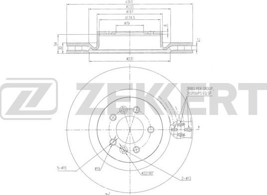 Zekkert BS-6254 - Kočioni disk www.molydon.hr