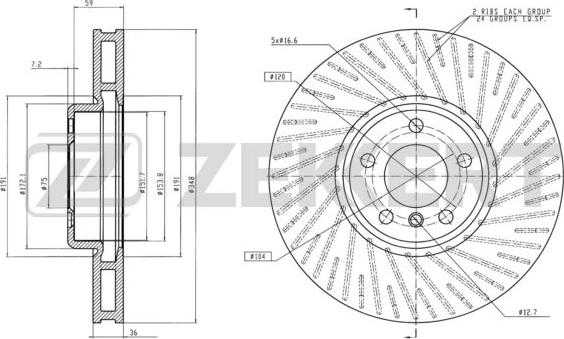 Zekkert BS-6258 - Kočioni disk www.molydon.hr