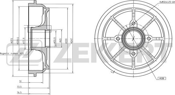 Zekkert BS-6267 - Bubanj kočnica www.molydon.hr